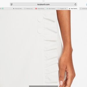 Tory Burch Tech Twill Ruffle Golf Skort/Skirt - Medium